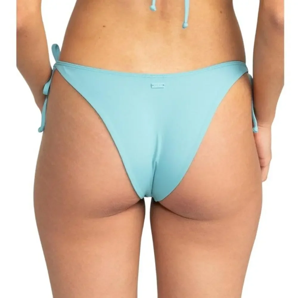 Roxy Womens SD Beach Classics Tie Side Cheeky Bikini Bottom Maui Blue Large XL